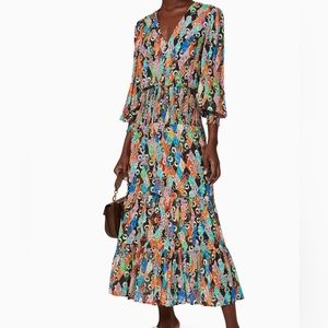 RIXO Maya Patchwork Maxi Dress